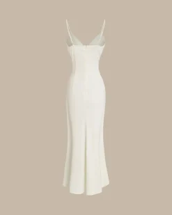 Apricot Bodycon Tassel Slip Maxi Dress