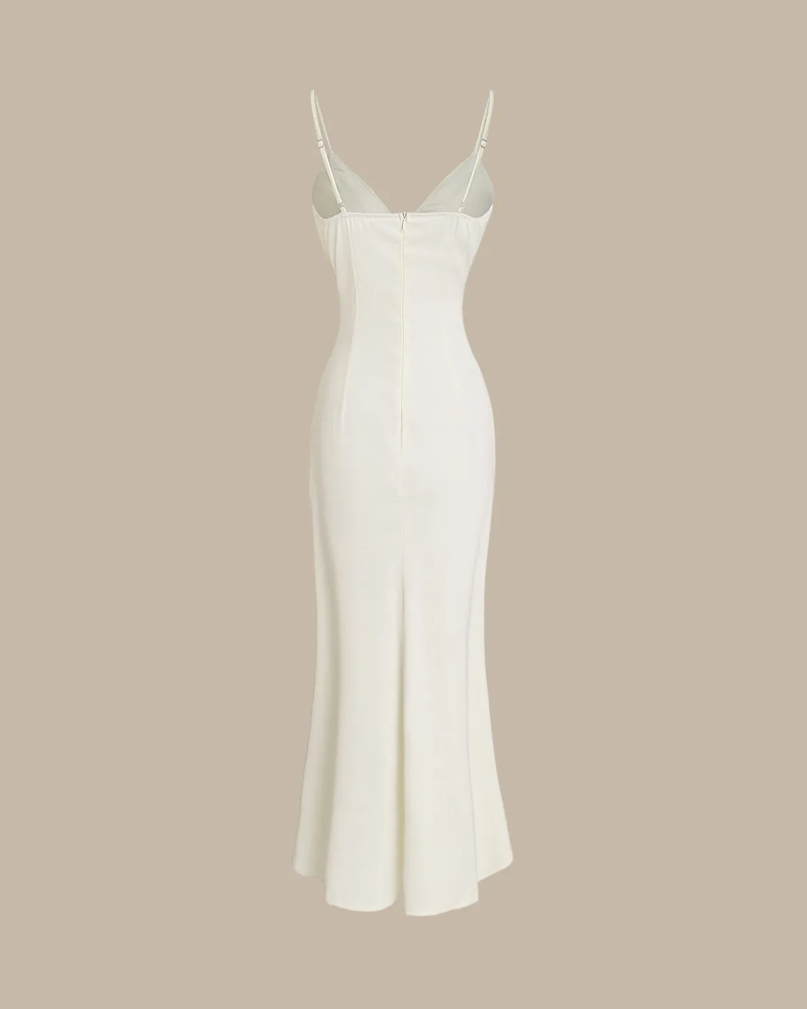 Apricot Bodycon Tassel Slip Maxi Dress