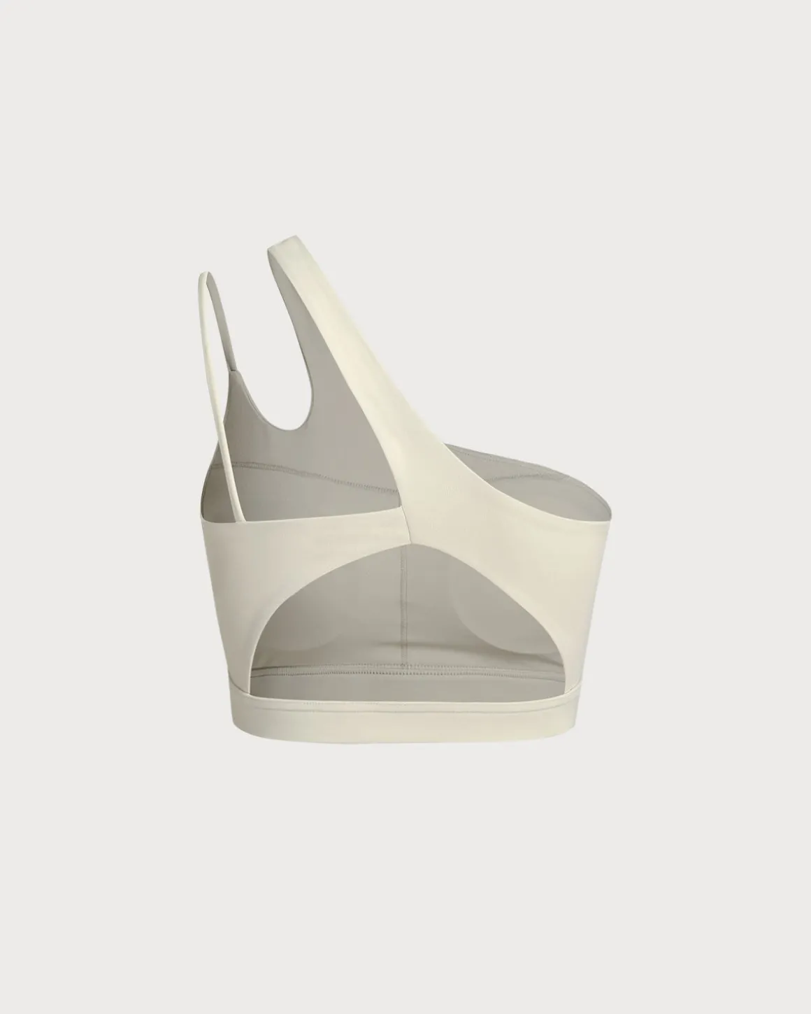 Apricot Cropped One Shoulder Yoga Cami Top