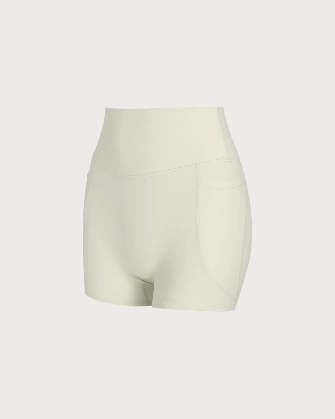 Apricot Pocket High Waisted Yoga Shorts