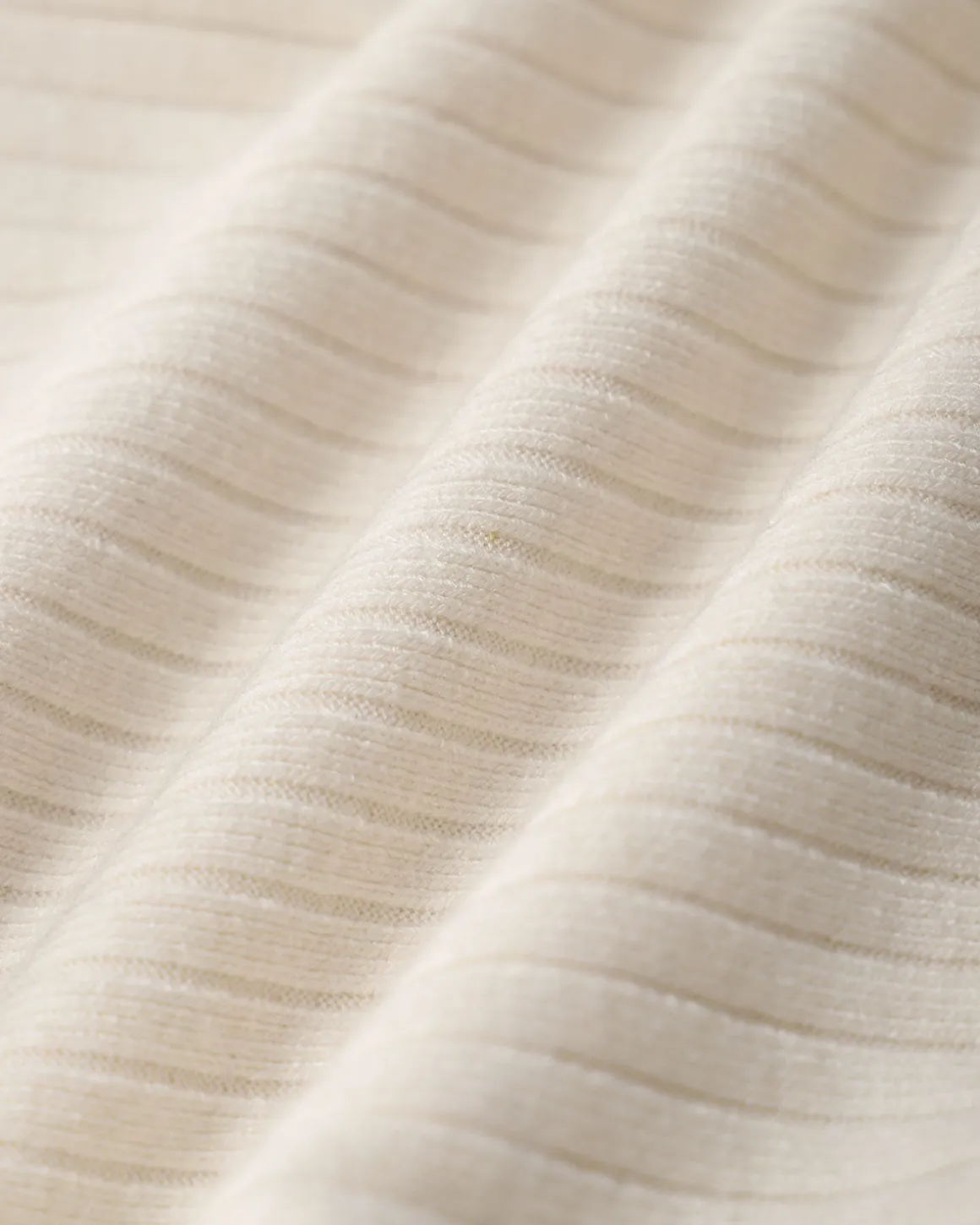 Apricot Ribbed Half Sleeves Knit Tee