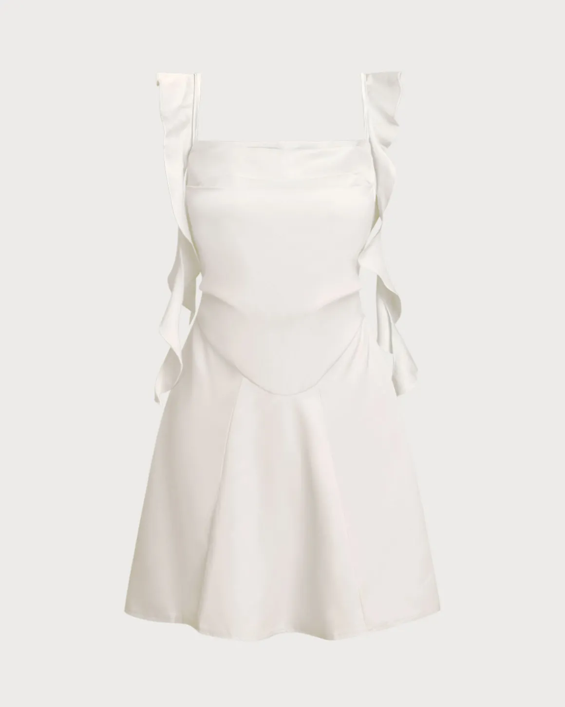 Apricot Square Neck Slip Mini Dress