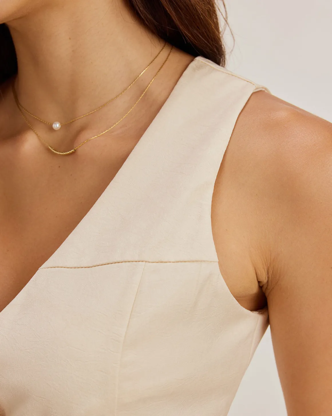 Apricot Textured Button Vest