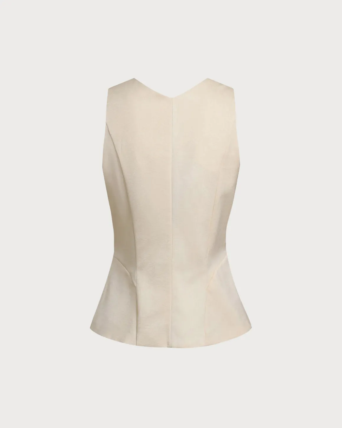 Apricot Textured Button Vest