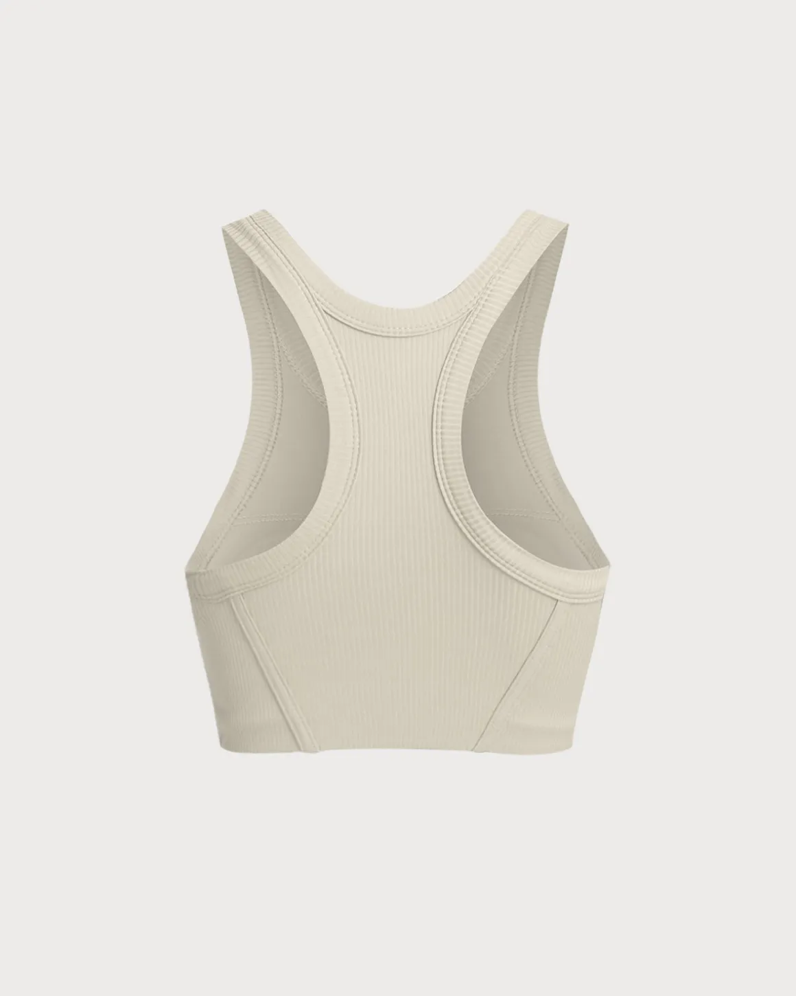 Beige I-back Yoga Tank Top