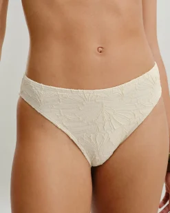 Beige Jacquard Underwire Bikini Set