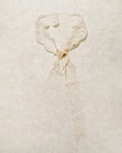 Beige Lace Hair Belt