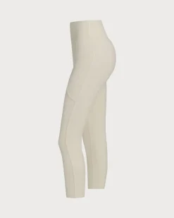 Beige Quick-drying High Waisted Yoga Leggings