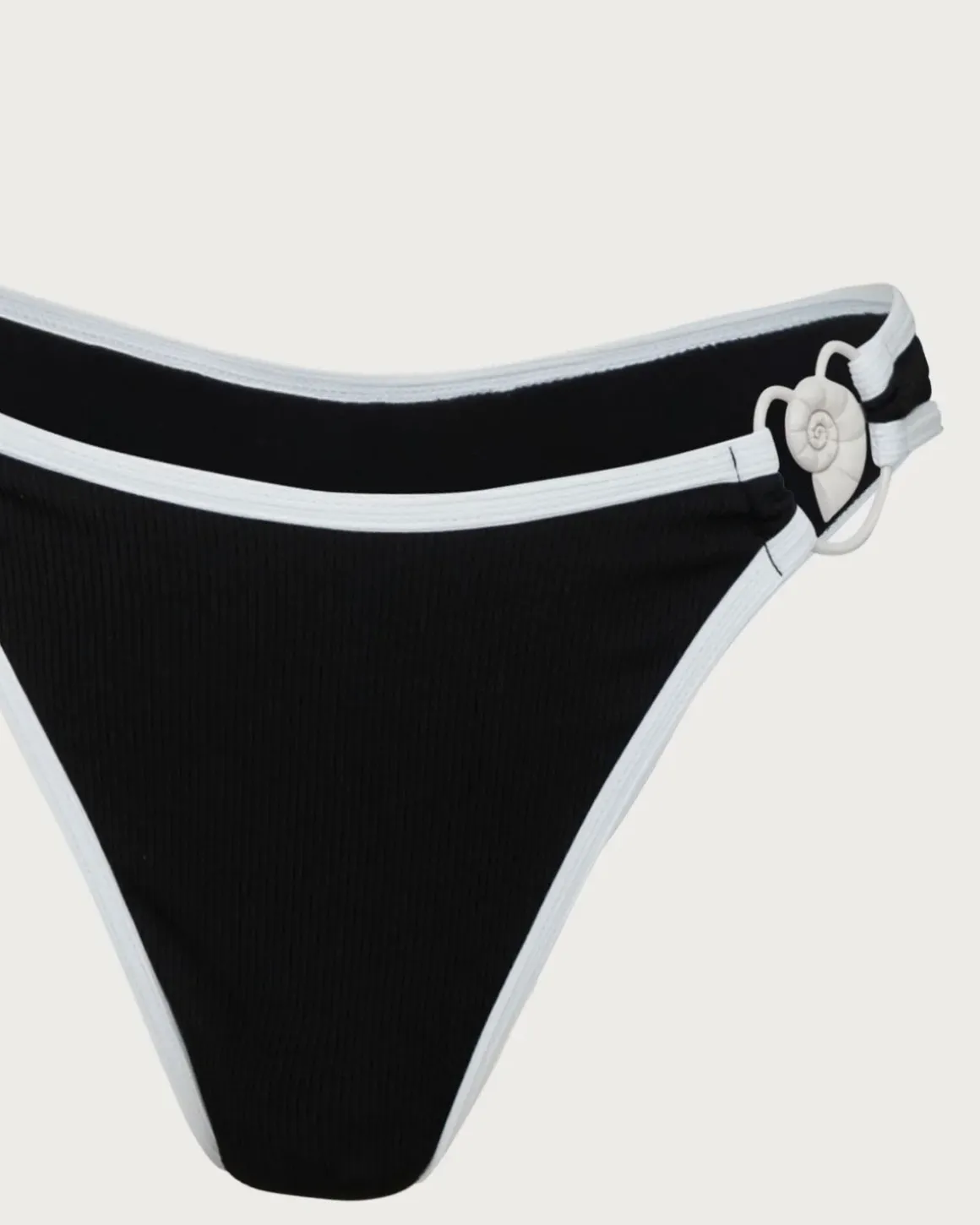 Black Contrast Thread Bikini Set