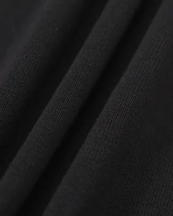 Black Contrasting Long Sleeve Sweater Mini Dress