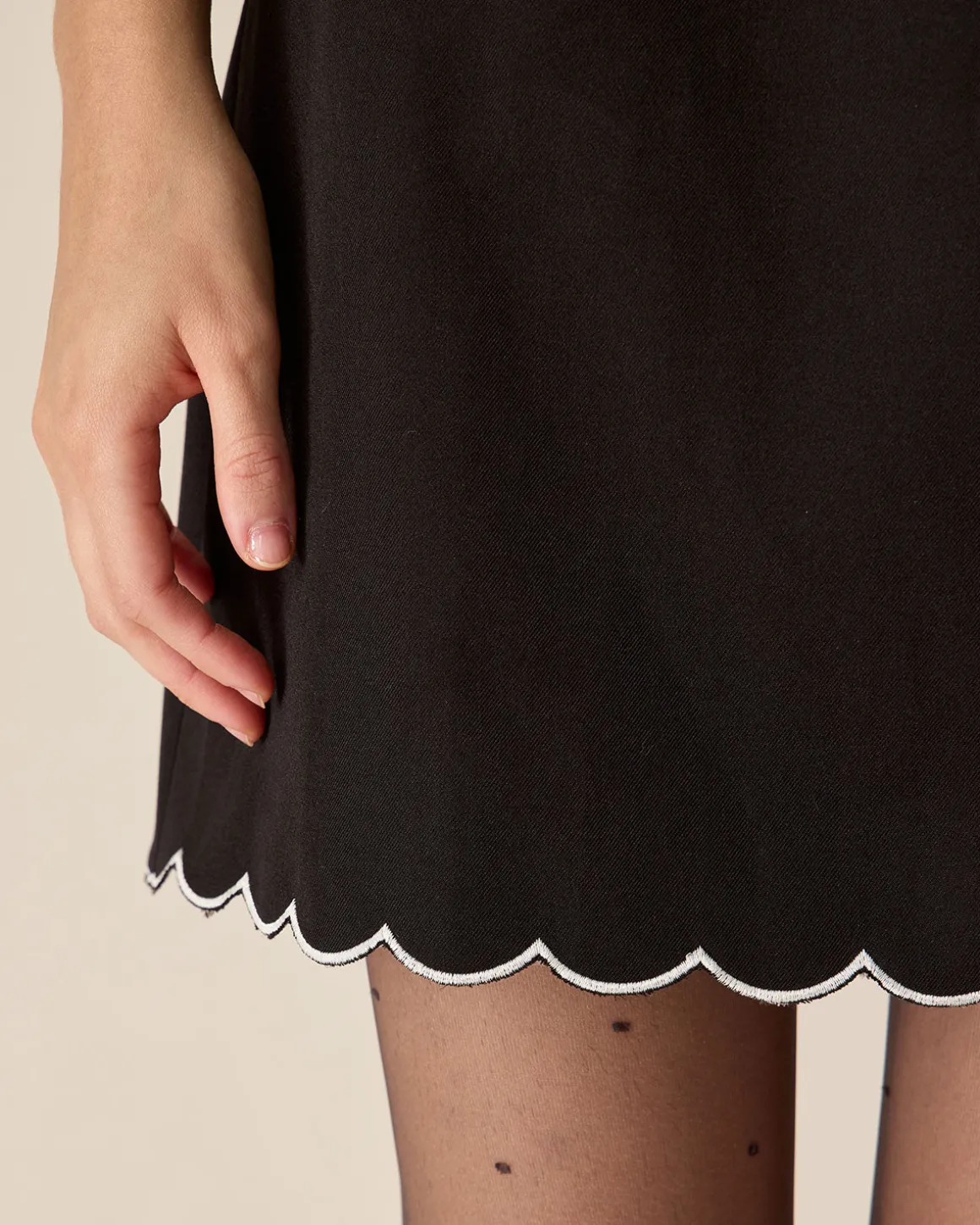 Black Contrasting Sleeveless Mini Dress