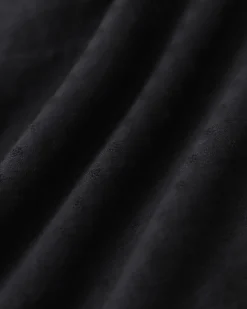 Black Embroidery Puffed Sleeve Maxi Dress