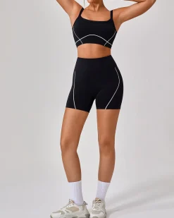 Black High Waisted Yoga Shorts