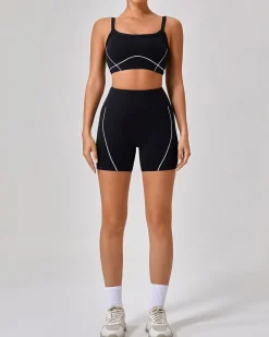 Black High Waisted Yoga Shorts