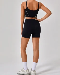 Black High Waisted Yoga Shorts