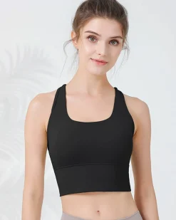 Black I-back Yoga Tank Top - Light Support