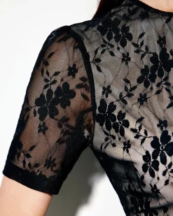 Black Lace Slim Tee