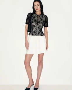 Black Lace Slim Tee