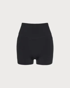 Black Pocket High Waisted Yoga Shorts