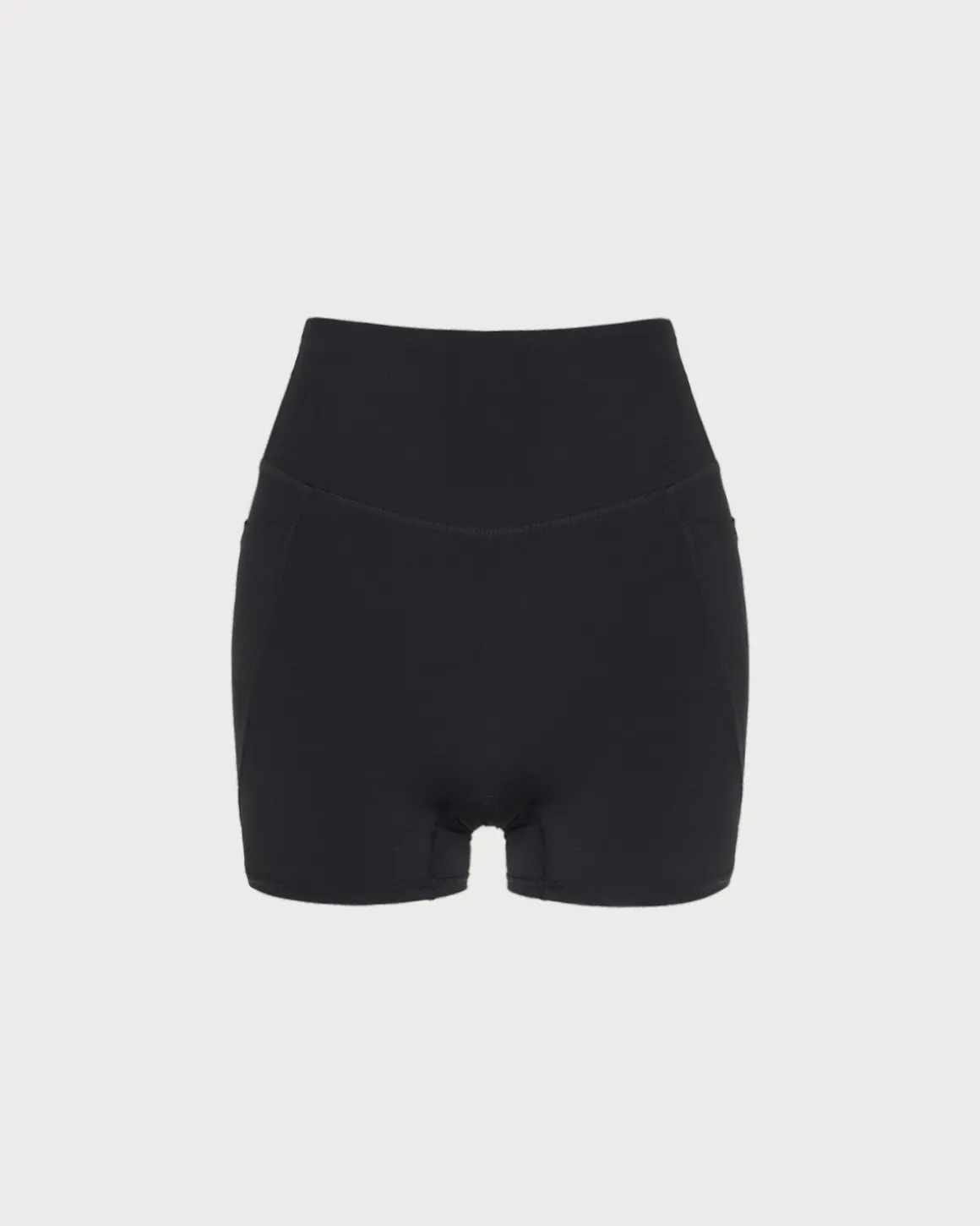 Black Pocket High Waisted Yoga Shorts