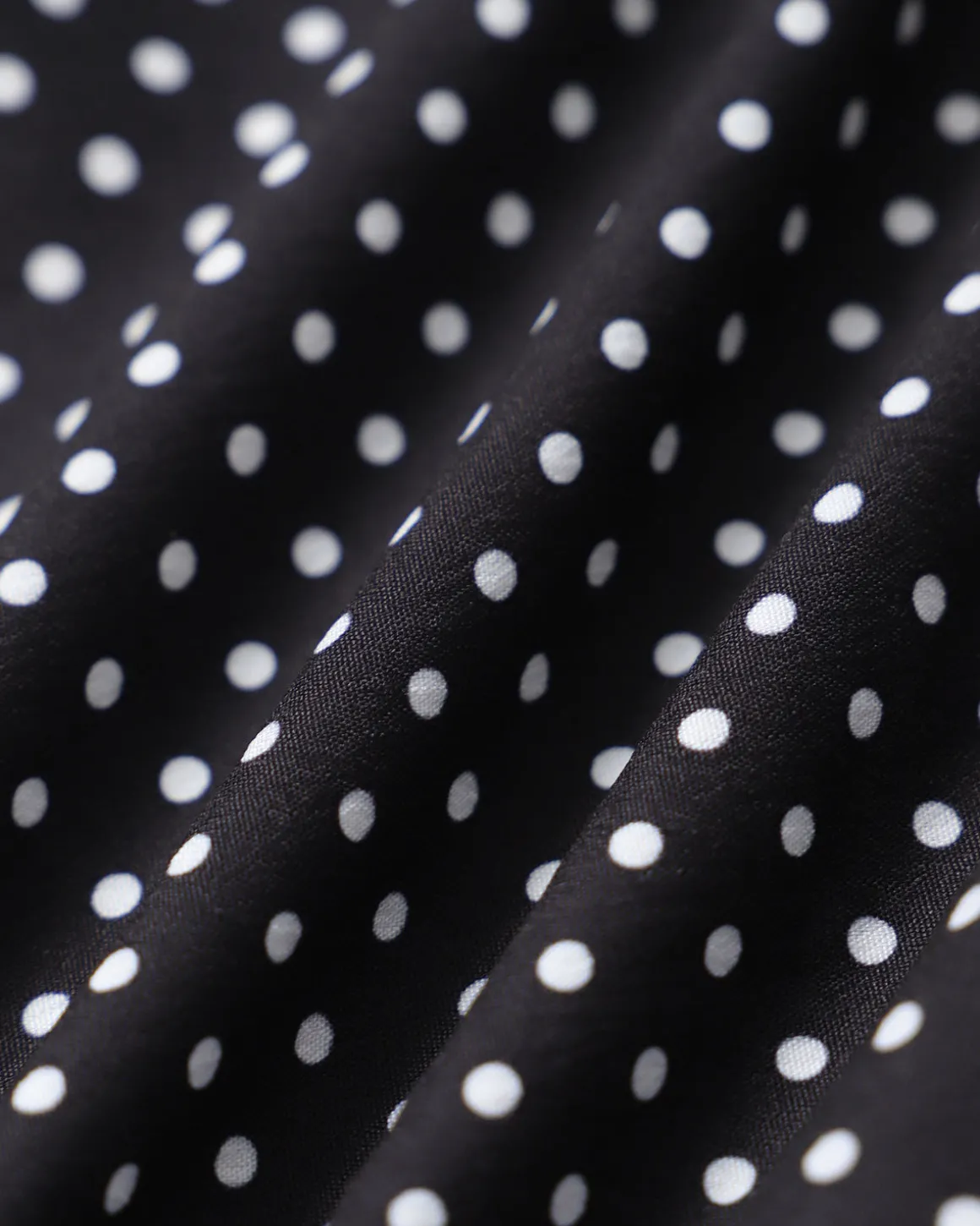 Black Polka Dot Lace Trim Blouse