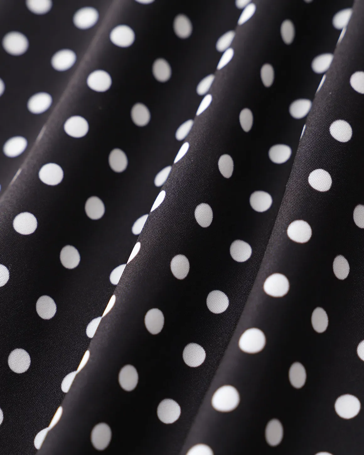 Black Polka Dot V-Neck Mini Dress