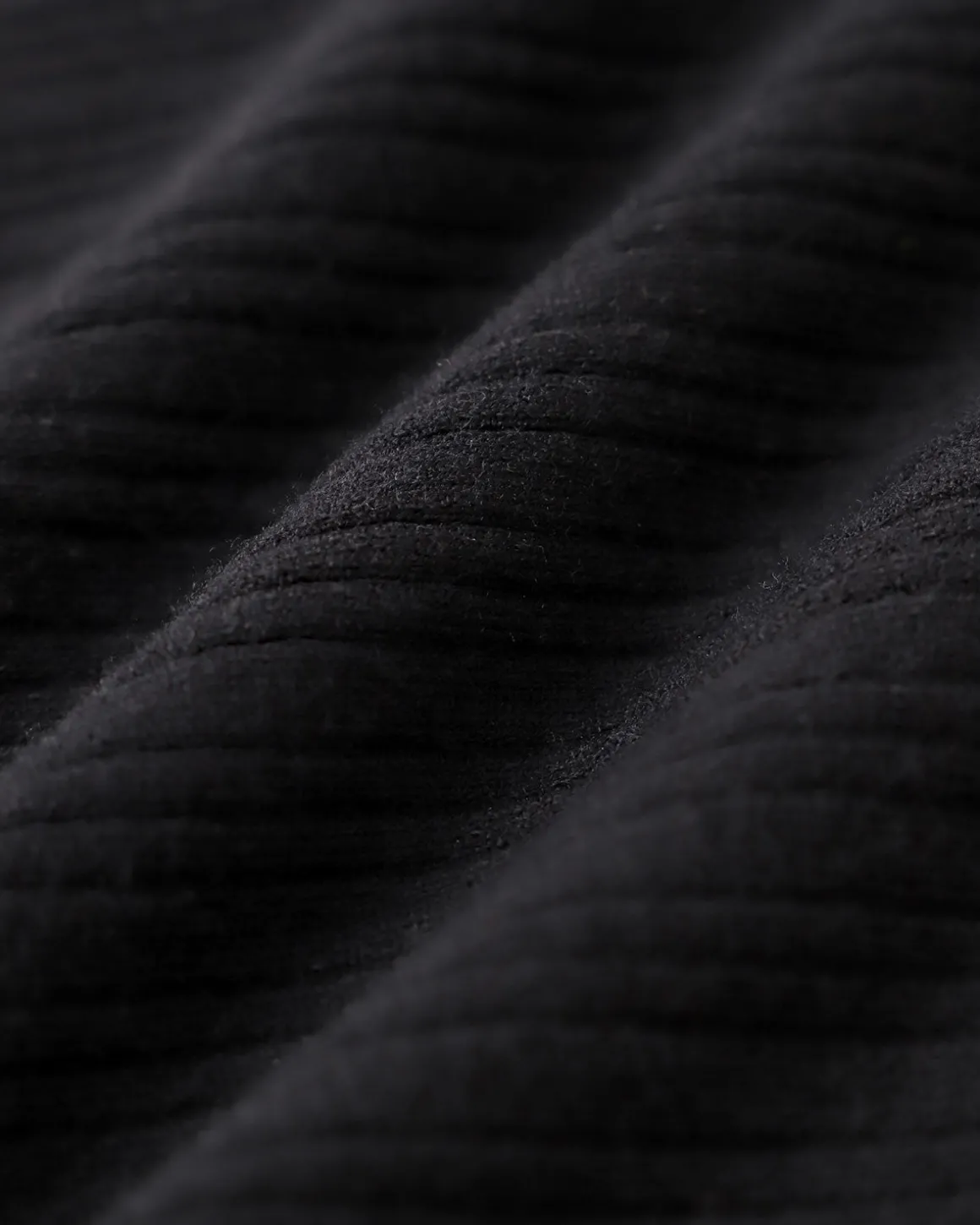 Black Round Neck Ribbed Mini Dress