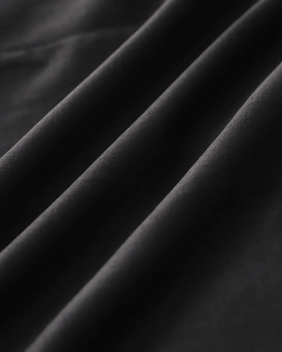 Black Ruffle Ruched Slip Midi Dress