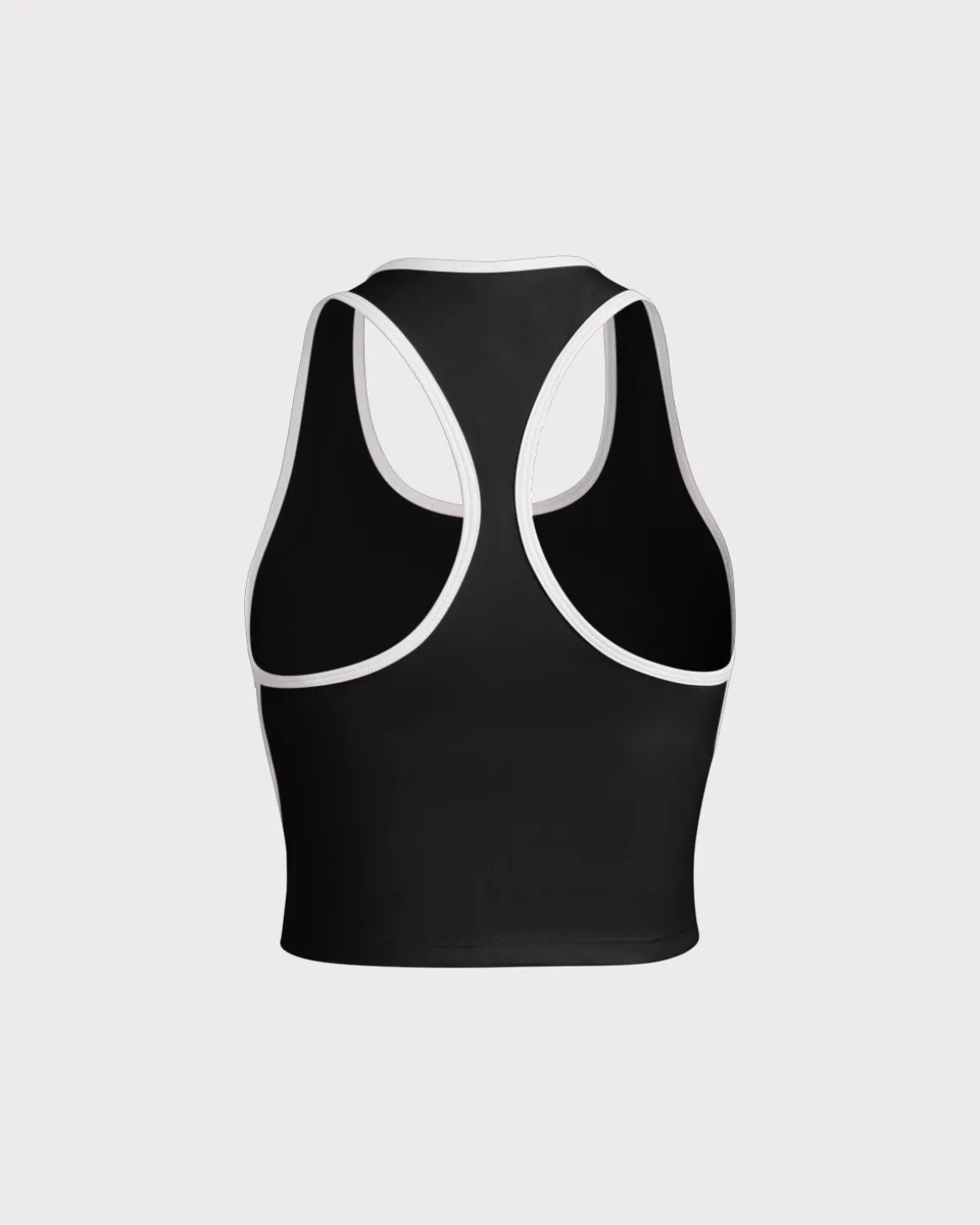Black Scoop Neck Yoga Tank Top - Light Support