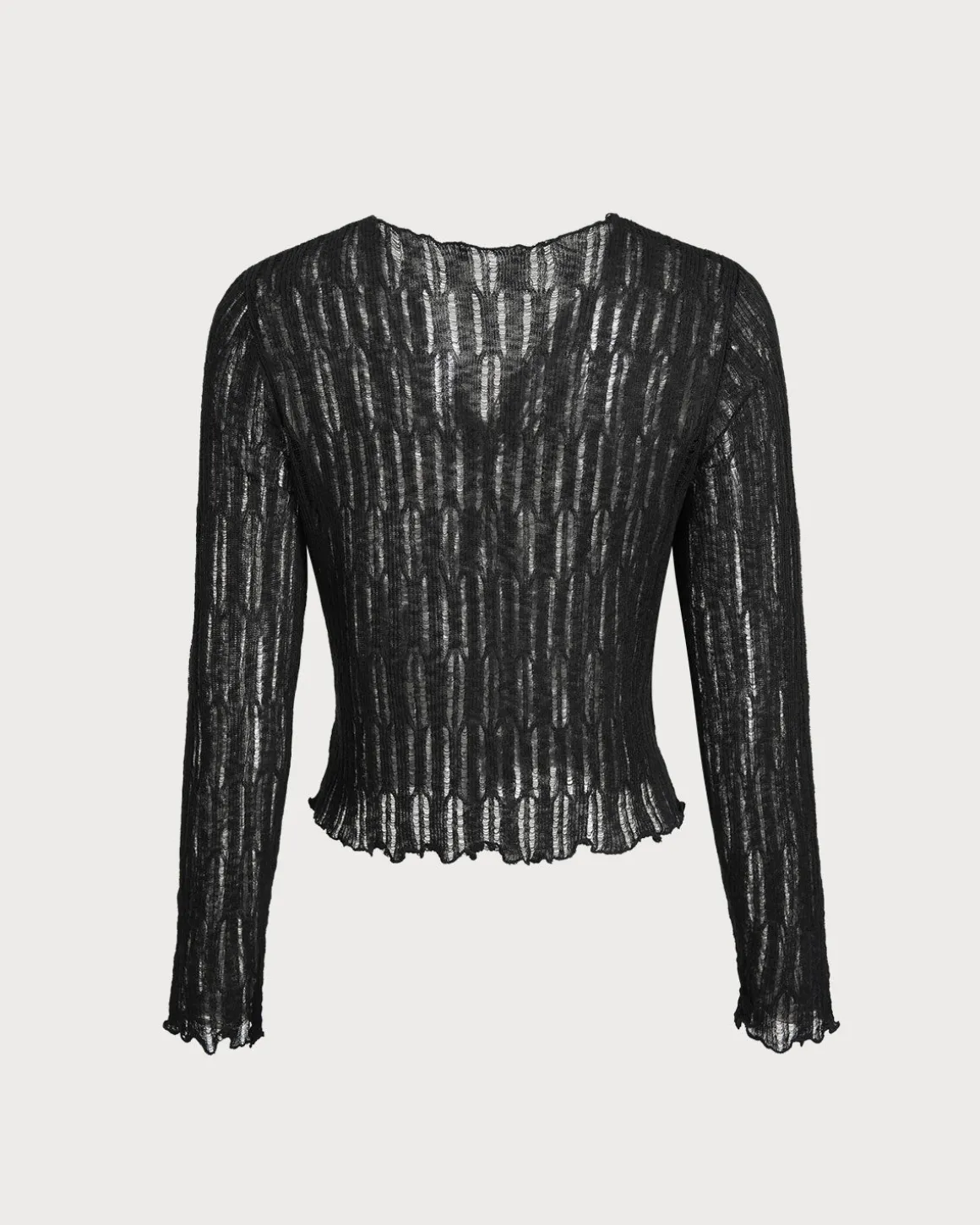 Black Single Button Slim Cardigan