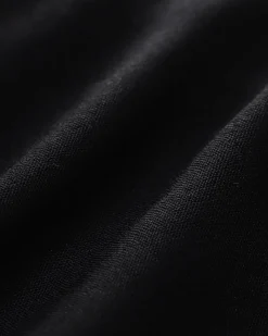 Black Square Neck Shirred Button Blouse