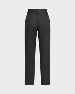 Black Straight Pegged Pants