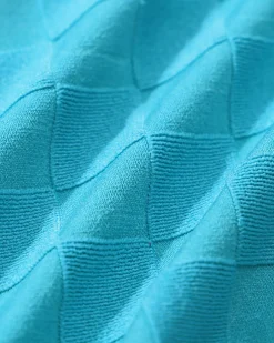 Blue Checkered Ruched Bikini Set