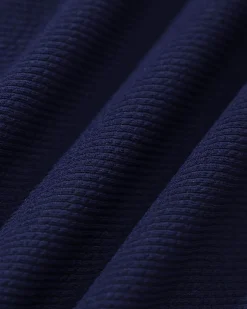 Blue Contrasting Textured Bikini Set
