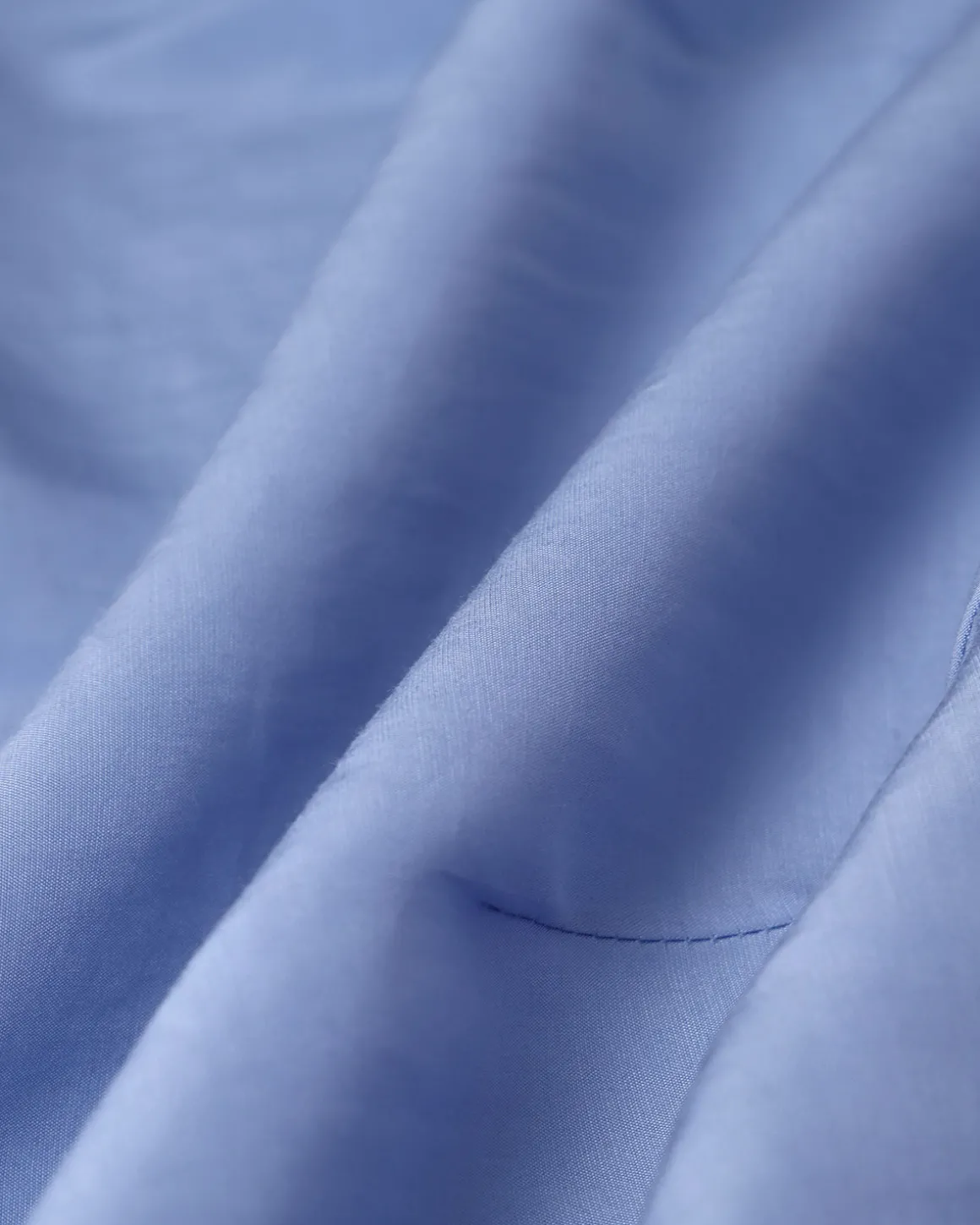 Blue Cowl Sleeve Button Shirt