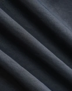 Blue Elastic Waist Casual Wide Leg Pants