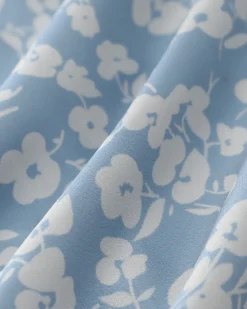 Blue Floral A-Line Mini Skirt