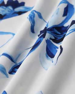Blue Floral Bohemian Slip Maxi Dress