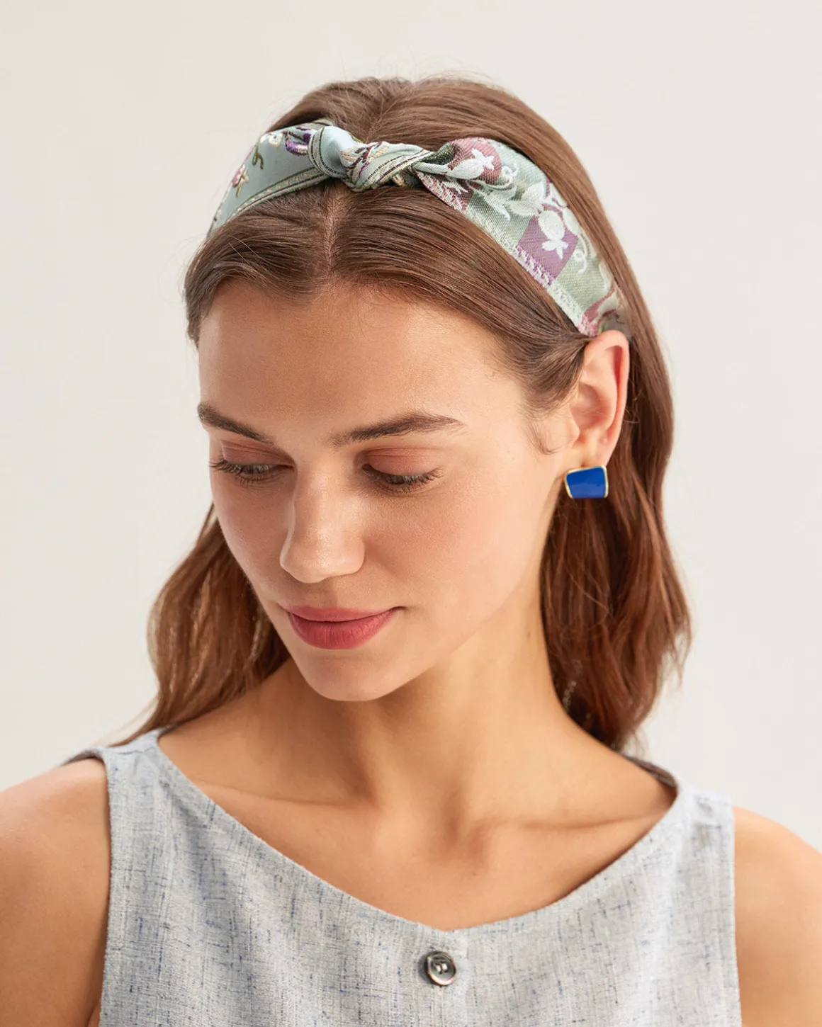 Blue Floral Headband