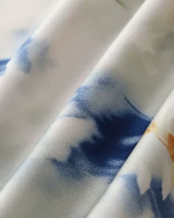 Blue Floral Mermaid Slip Midi Dress