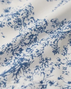 Blue Floral Ruched Cami Top