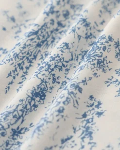 Blue Floral Ruched Slip Corset Mini Dress