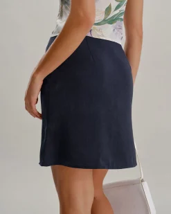 Blue Mermaid Zipper Mini Skirt