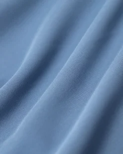Blue Ruched Tie Strap Mini Dress