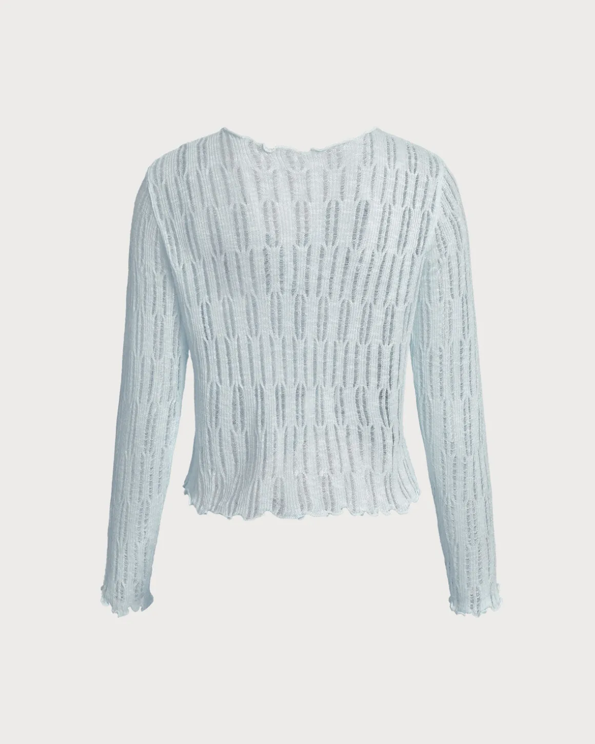 Blue Single Button Slim Cardigan