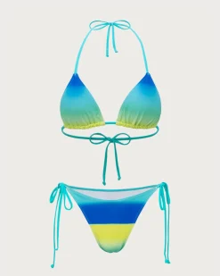 Blue Tie Dye Bikini Set
