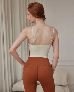 Brown Contrast Camis - Medium Support