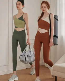Brown Contrast Camis - Medium Support