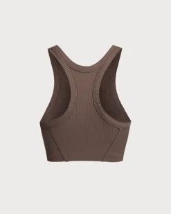 Brown I-back Yoga Tank Top