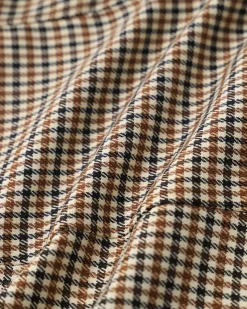 Brown Plaid Button Slip Mini Dress